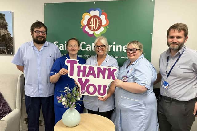 Clinical team members at Saint Catherine's thank people for their support