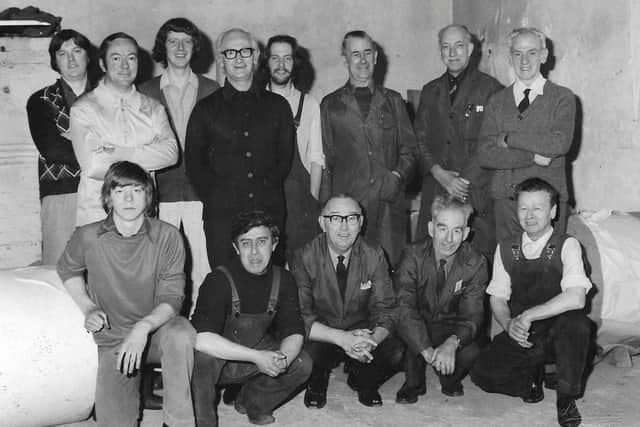 Ben Kelly, pictured back row, second from left, with the Whitby Gazette team in 1970.