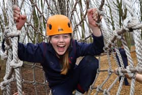 A youngster at the launch of the brand-new Adventure Wood at North Yorkshire Water Park