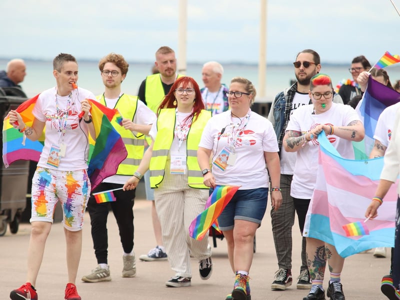 The Bridlington Pride Team were enjoying the event that had taken months of hard work and planning.