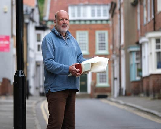 Dr Nick Hiley, whose 1970s recordings of people who lived through the Bombardment of Scarborough in 1914 will form part of Scarborough Atlas, photographed in Scarborough’s Old Town