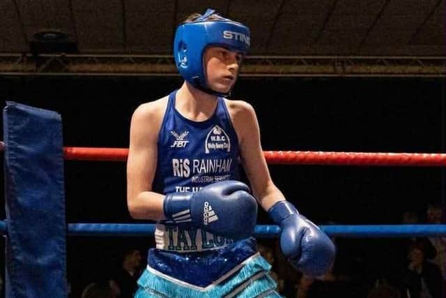 Whitby boxer Taylor Locker in action. Photo by Michael Durdan Photography.