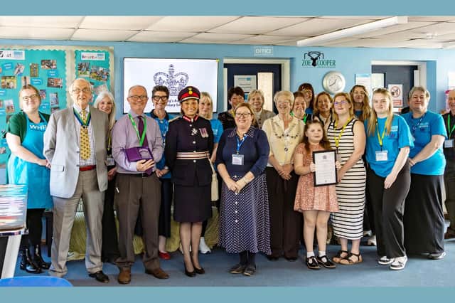 WHISH presented with The King's Award for Voluntary Service, by His Majesty’s Lord-Lieutenant of North Yorkshire, Mrs Johanna Ropner. photo: Zoe Cooper Photography