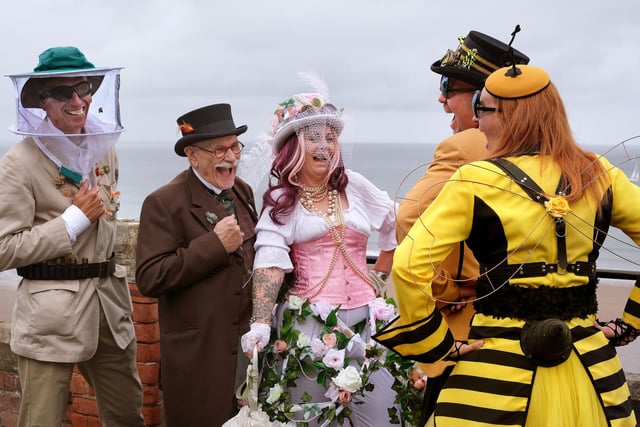 Some colourful costumes at Steampunk Weekend.
picture: Richard Ponter.