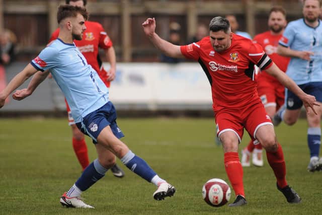 Brid skipper James Williamson pushes on against Ossett. PHOTOS BY DOM TAYLOR