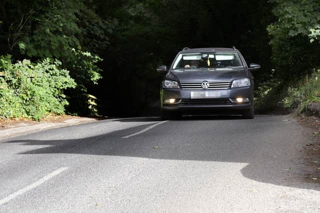 Forge Valley road dangers...on the approach to East Ayton via Forge Valley. photo: Richard Ponter