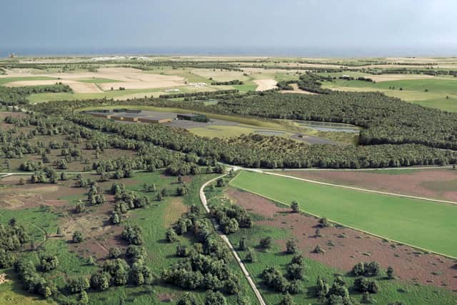 Aerial view of Woodsmith Mine, Sneaton, near Whitby.