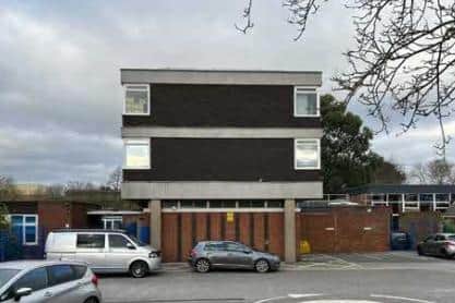 View Of Existing Building At Woodlands Academy. Courtesy Space Architechts