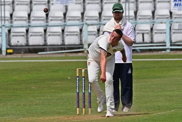 Marc Dring took 2-14 in Ebberston 2nds' win at Ravenscar. Photo by Simon Dobson