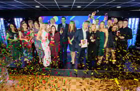 All the winners on stage at last year's East Yorkshire Apprenticeship Awards. Photo by Allan McKenzie/AMGP.co.uk