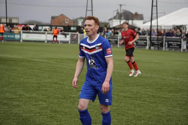 Michael Woods scored a late third goal for the Blues. Photos by Liam Ryder