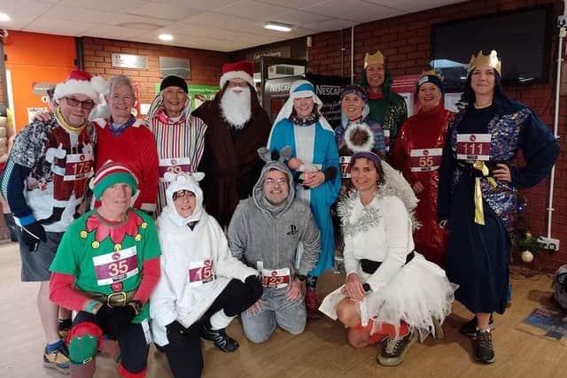 Scarborough Athletic Club runners get in the festive mood.