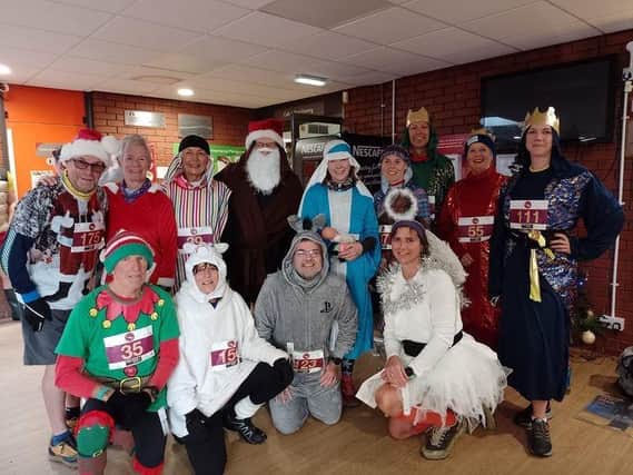 Scarborough Athletic Club runners get in the festive mood.