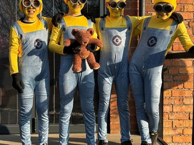Lenny, Monty, Hunter, Oliver as Minions, sent in by Sophie Rowley.
