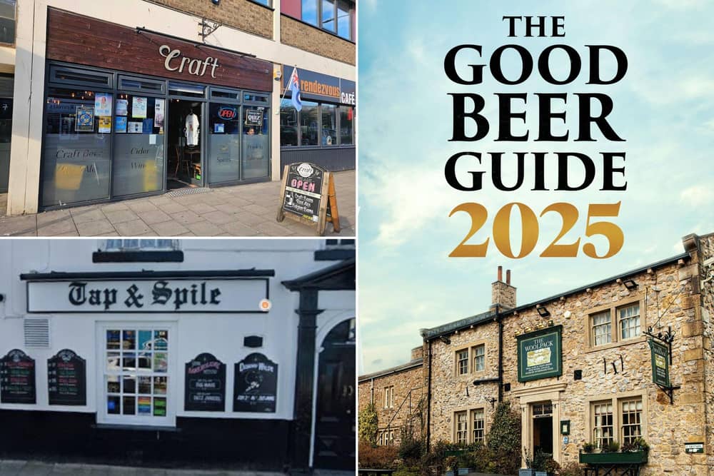 Clockwise from right: The new Good Beer Guide, Tap and Spile (Goole Maps) and the Craft Bar in Scarborough.