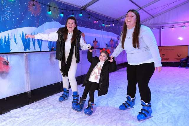 The ice rink is £10 for adults and £8 for children aged four years old and above.