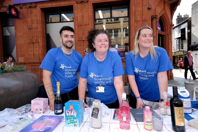 Ready for customers on the Mind stall