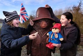 Sharing marmalade sandwiches with Paddington
