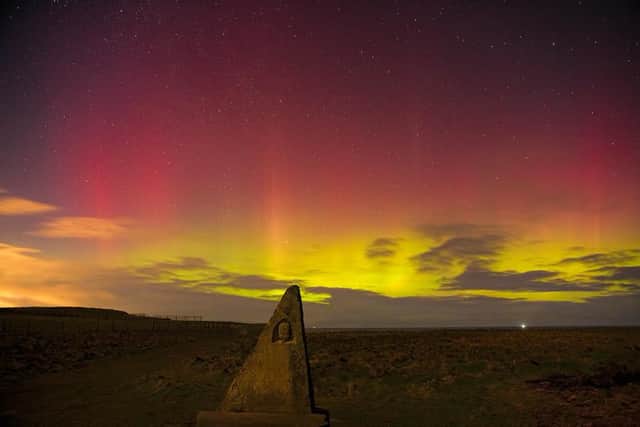 Filey Country Park was another fantastic place to watch the colourful lights dance across the Yorkshire Coast skies.