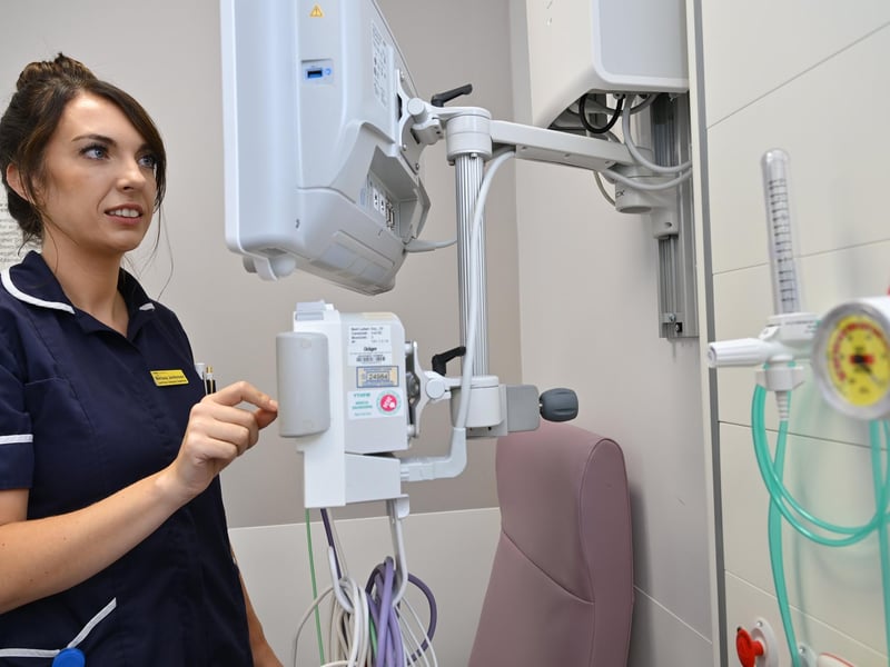 Lead Nurse Melissa Jenkinson at work.