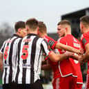 Boro and Chorley players battle it out in the FA Trophy clash.