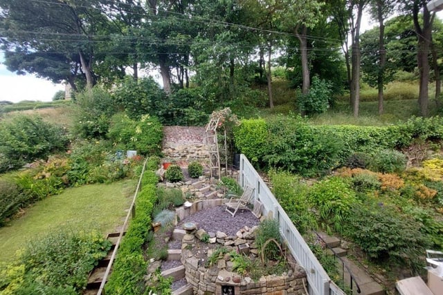 A view of part of the garden and surroundings.