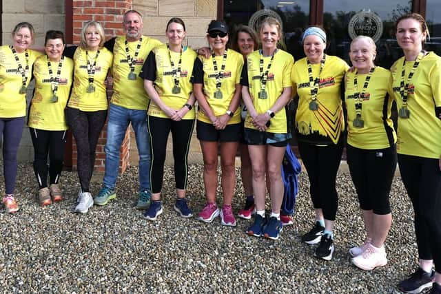 The Scarborough AC runners who completed the London Landmarks Half Marathon.