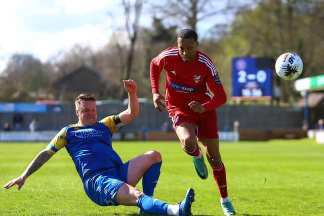 Kole Hall scored twice for Boro in their superb win. PHOTOS: ZACH FORSTER