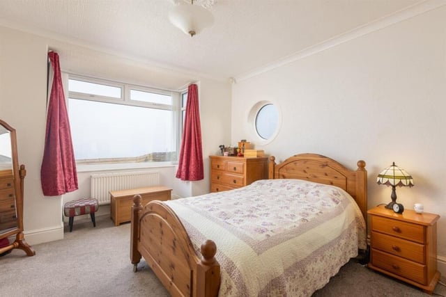 One of the dormer bungalow's double bedrooms.