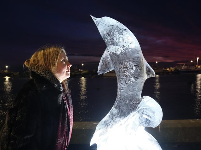 Enjoying The Bridlington Ice Trail. picture: Richard Ponter