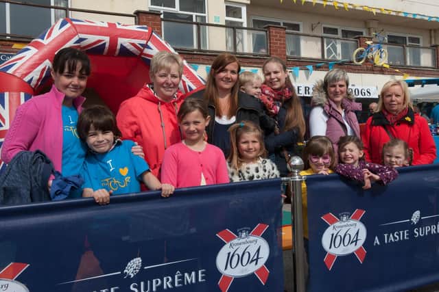 Waiting for the Tour De Yorkshire 2015 outside the Expanse Hotel.