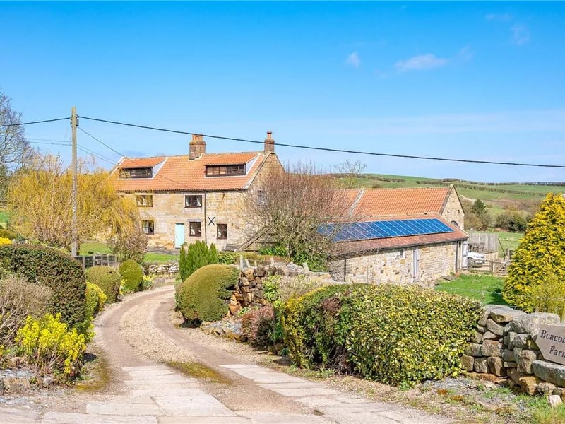 A small cluster of traditional stone-built properties nestled amongst the North York Moors countryside, set dramatically against a stunning coastline backdrop. Currently listed for sale with Carter Jonas - York for £975,000.