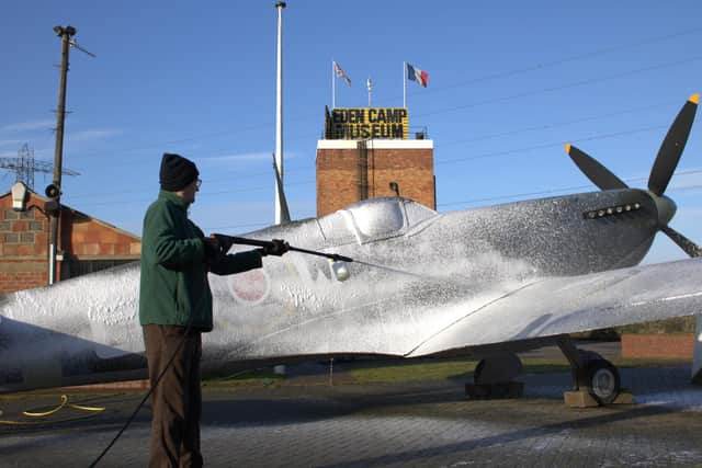 Artefacts at the former prisoner of war camp are thoroughly cleaned.