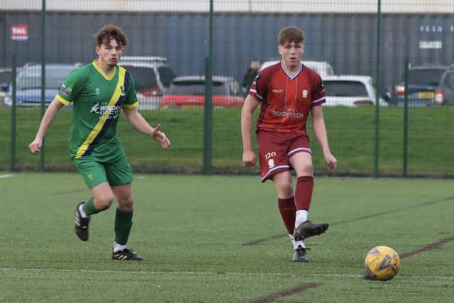 The home side look to start a move against Easington's second string on Saturday.