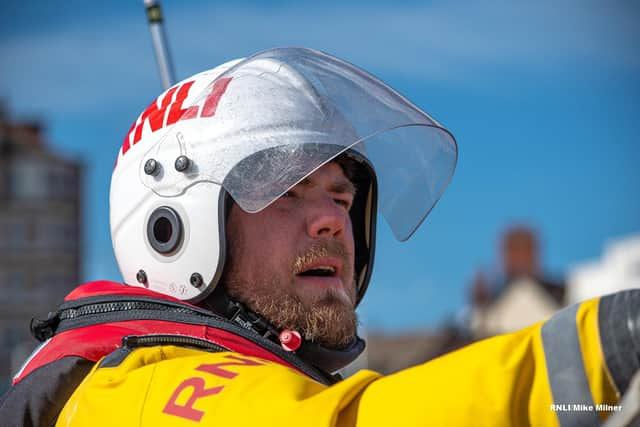 Volunteer Helm - Andy Webber - Image: RNLI/Mike Milner