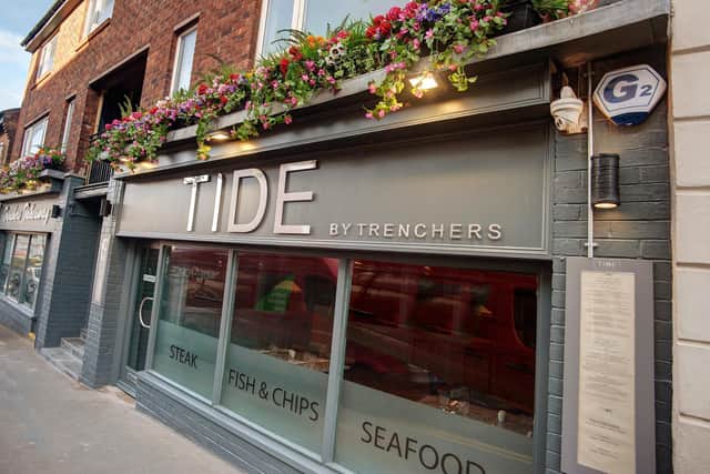 Tide by Trenchers in Whitby. picture: Peter Atkinson