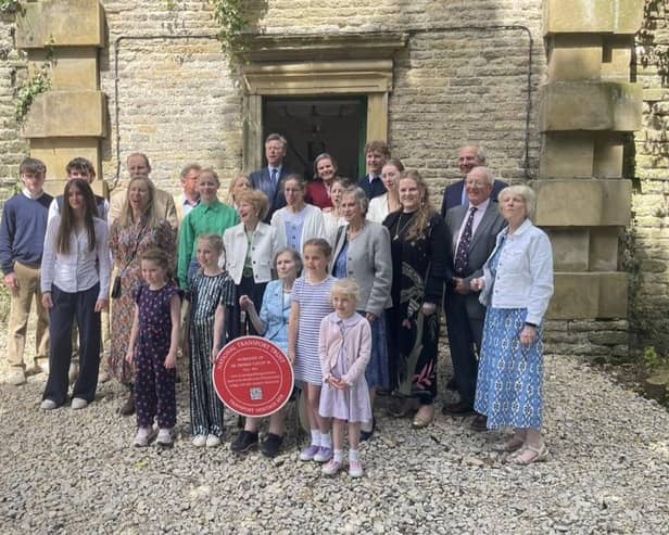 More than 30 direct descendants of Sir George Cayley gathered for the unveiling of the plaque