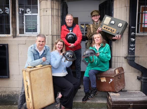 From left, producer Andrew Aldis, Hollie Noble, director Richard Milburn, Keane Liley and co-writer Sue Wilkinson (Credit: Richard Ponter)