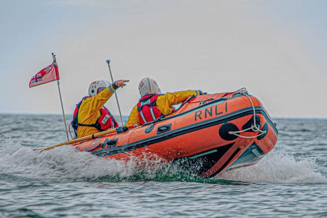 Bridlington RNLI inshore lifeboat Ernie Wellings at sea. Credit: RNLI/Nathan Willaims.