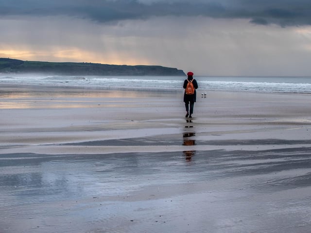 A walk along the beach at Whitby, by Deborah McCarthy.