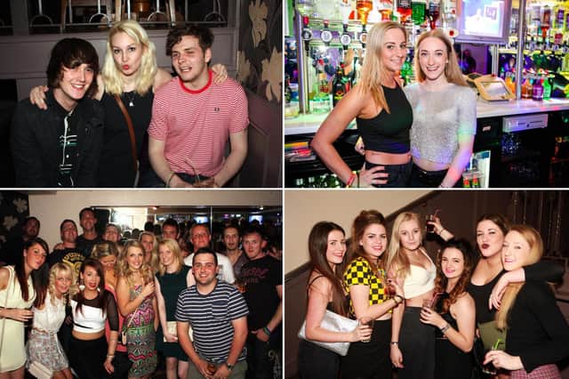 Who can you spot partying and drinking in these photos at Snowy's Wine Bar across the years?