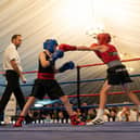 Ollie Cooper, right, in action earlier this year at Scarborough CC. Photo by Wandering Photography
