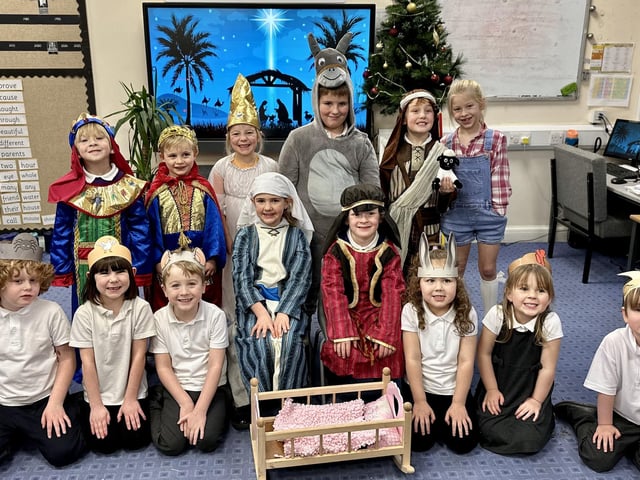 Youngsters from Hawsker-cum-Stainsacre School's nativity production.