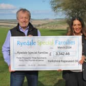 Rob Davies from Ryedale Special Families and Marcelle Tisserant from Yorkshire Rapeseed Oil.
