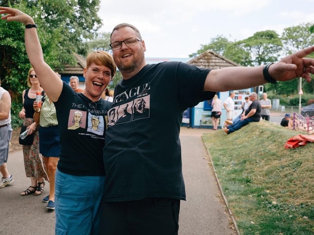 Fans looking great in merch for the event!