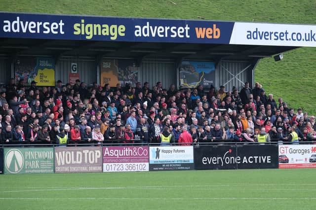 Fans take in the action at Boro v Banbury United. Photos by Richard Ponter