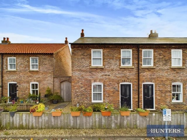 This two bedroom and two bathroom end terrace house is for sale with Hunters with a guide price of £190,000.