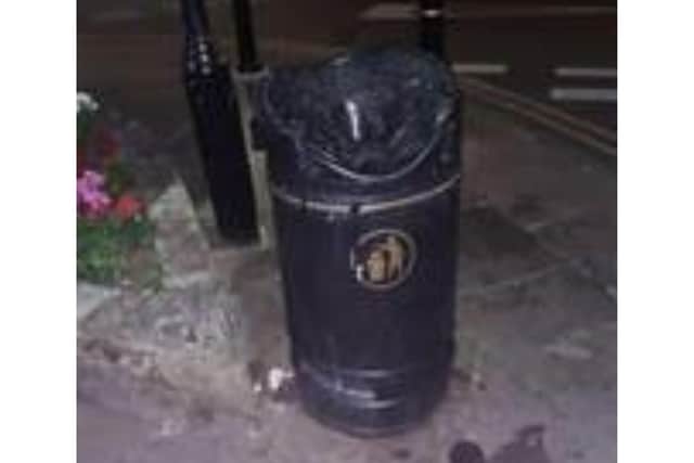 A bin has been set alight during the incidents - Image: North Yorkshire Police