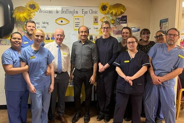 Bridlington Hospital’s Eye Clinic has been described as a success story.
