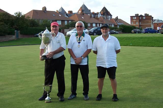 The Hospital Cup finalists and the chairman.